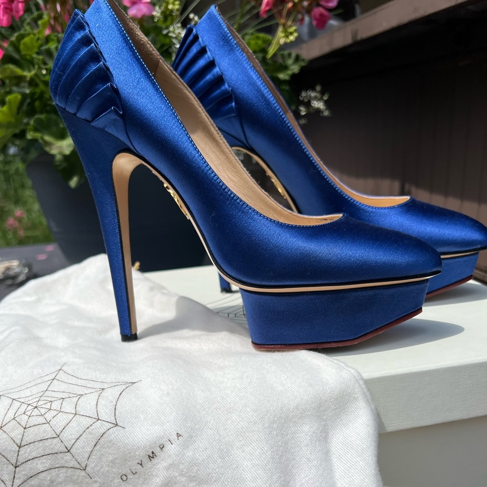 Charlotte Olympia Paloma blue high heels